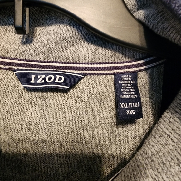 NWT IZOD Men's Fleece Pullover Peacoat XXL - Picture 2 of 8